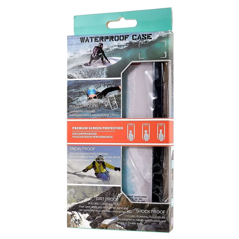 161x75x8.6mm IP68 3m Waterproof 6.5 inch Universal Mobile Phone Waterproof Drop-proof Cover Underwater Cellphone Protective Case - Blue