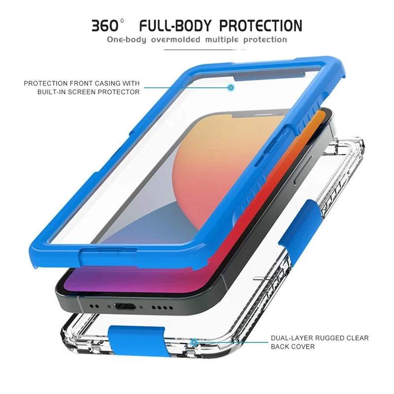 161x75x8.6mm IP68 3m Waterproof 6.5 inch Universal Mobile Phone Waterproof Drop-proof Cover Underwater Cellphone Protective Case - Blue