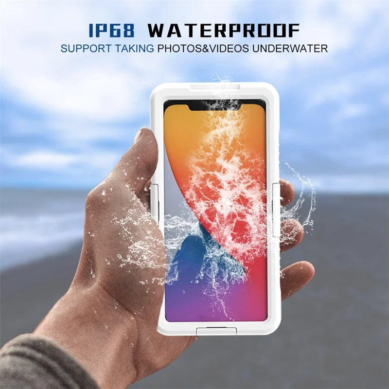 161x75x8.6mm IP68 3m Waterproof 6.5 inch Universal Mobile Phone Waterproof Drop-proof Cover Underwater Cellphone Protective Case - Blue