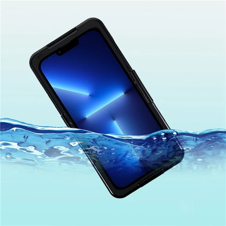 167.4x81x10.7mm Universal 7 inch Mobile Phone IP68 3m Waterproof Anti-drop Anti-scratch Cover Cellphone Underwater Protective Case - Black