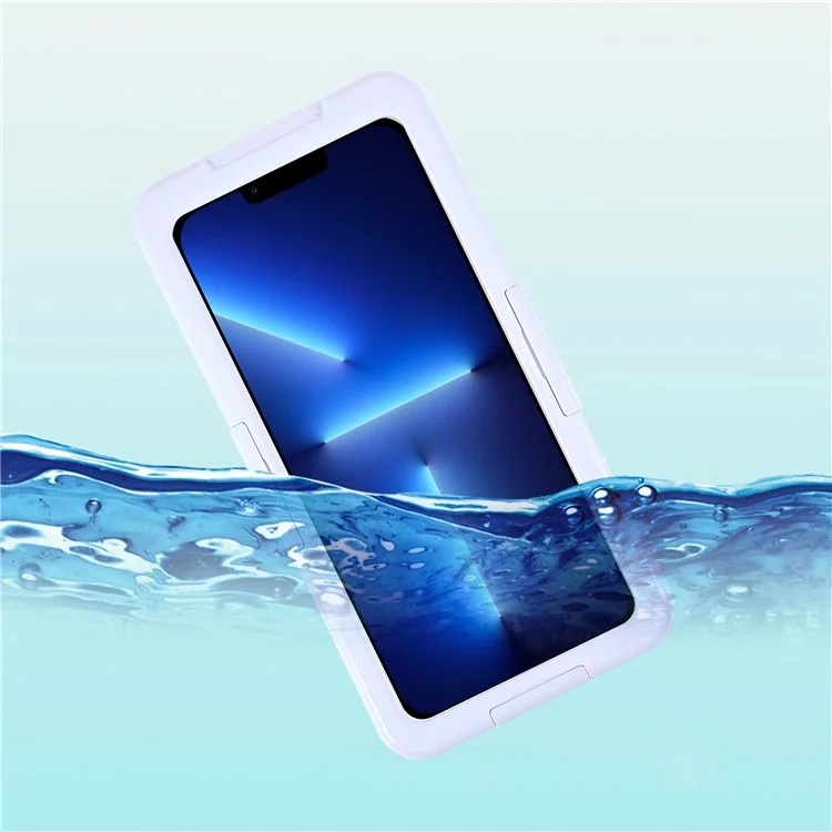 163.5x76x9mm 6.7 inch Universal IP68 3m Waterproof Drop-proof Phone Cover Underwater Photography Cellphone Protective Case - White