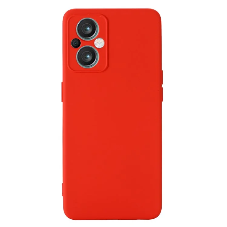 Pour Oppo Reno7 Z 5G / Reno7 Lite 5G / F21 Pro 5G / Reno8 Lite 5G Étui en silicone liquide Découpes précises Protection de la caméra avec dragonne - Rouge