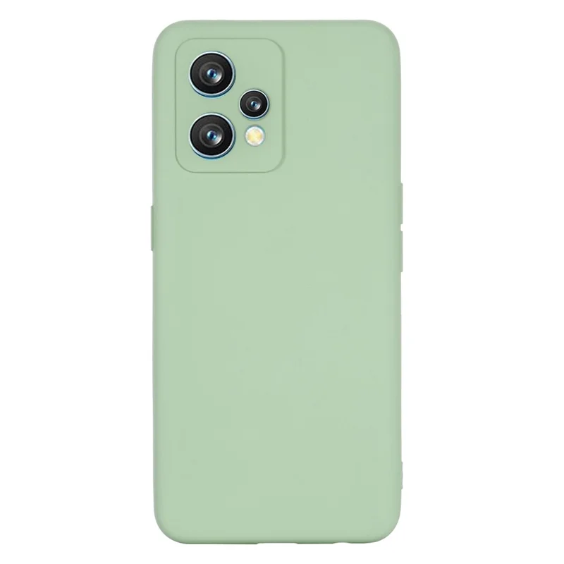 Для Realme 9 4G / Narzo 50 Pro 5G Жидкий Силиконовый Корпус Против Царапин Хороший Защитный Крышка с Ремешком - Зеленый