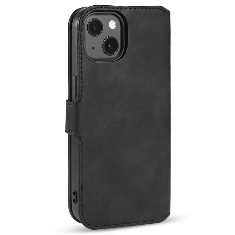 Dg. Ming Für Iphone 14 Max 6,7 Zoll Anti-kratzer-pu-leder-brieftaschen-telefon Hülle Ständer Retro-stil Magnetverschluss Telefonabdeckung - Schwarz