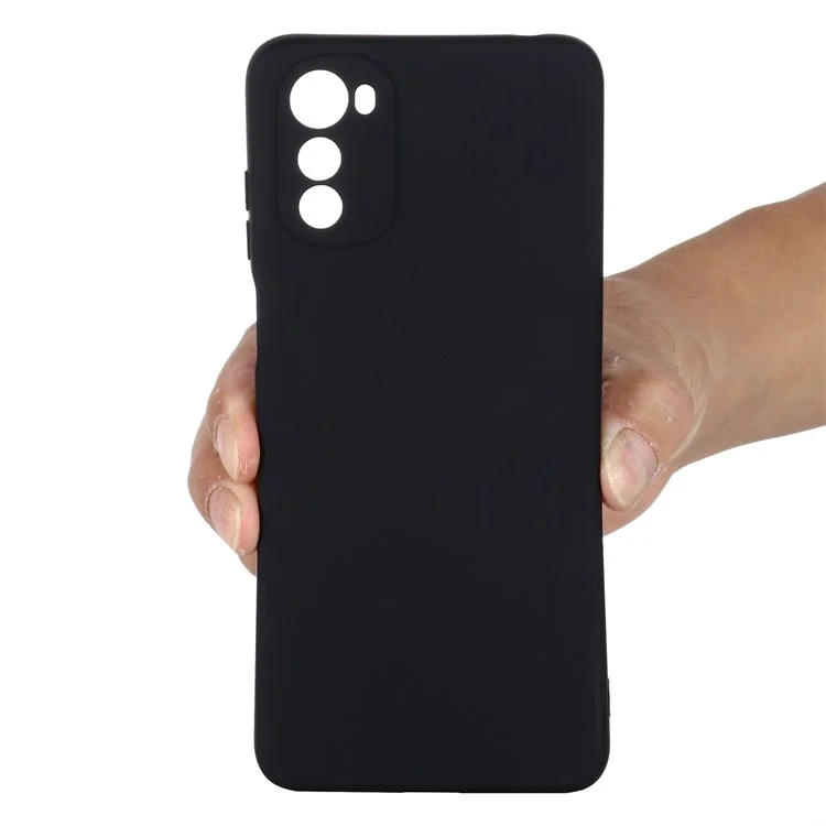 Para Motorola Moto E32 4G / Moto E32s 4g Líquido de Silicone Capa - Preto