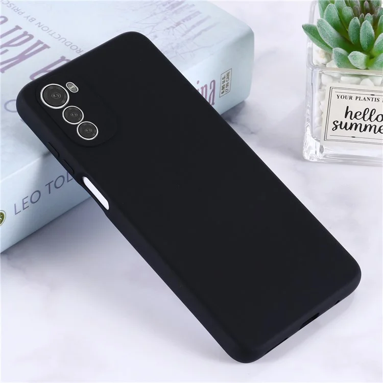 Para Motorola Moto E32 4G / Moto E32s 4g Líquido de Silicone Capa - Preto