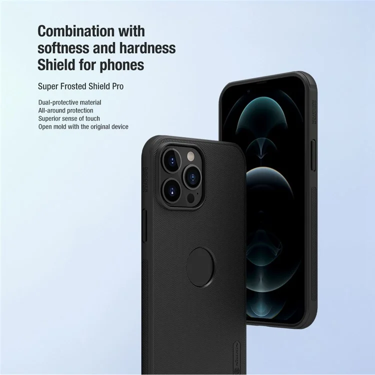 Nillkin Super Shield Shield Pro Phone Case Per Iphone 13 Pro Max 6,7 Pollici, Copertina Per PC Duro a Prova di Goccia (design a Vuoto Per Logo)