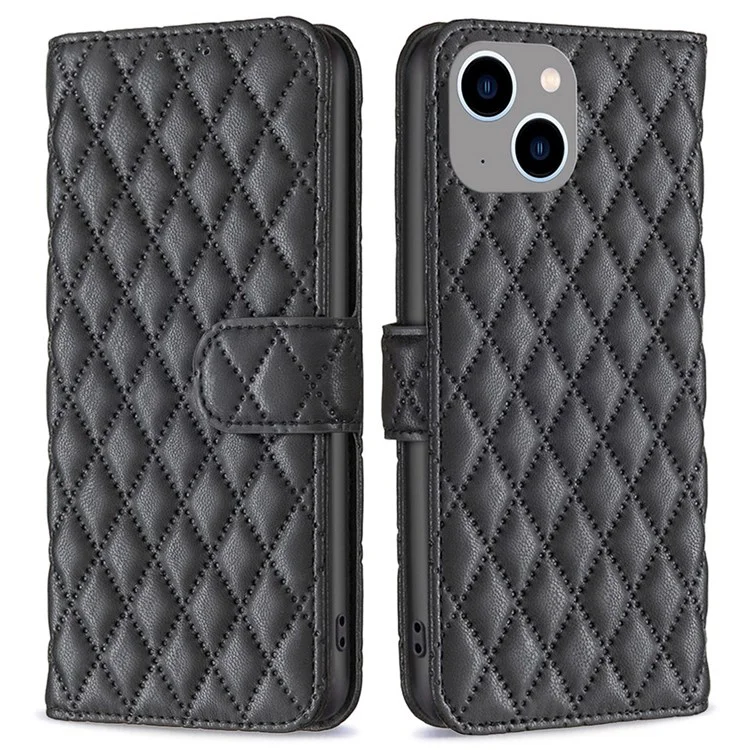 Binfen Color Для Iphone 14 Max 6,7 Дюйма BF Style-14 Матовая Кожаная Кожаная Паттер - Черный