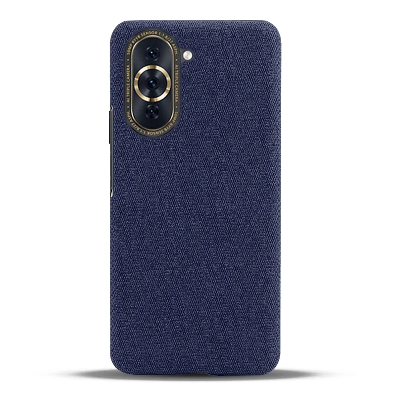 For Huawei nova 10 4G Lightweight Phone Case Solid Color Cloth Fabric Drop-proof Phone Cover - Blue