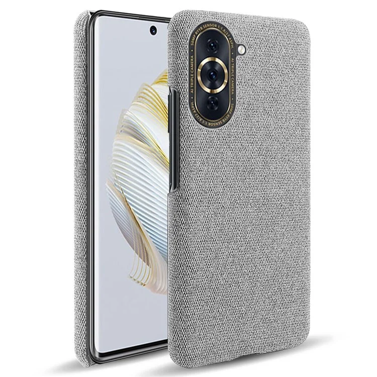 Para Huawei nova 10 Pro 4G Funda de teléfono de color sólido Textura de tela resistente a arañazos Cubierta protectora - Gris claro