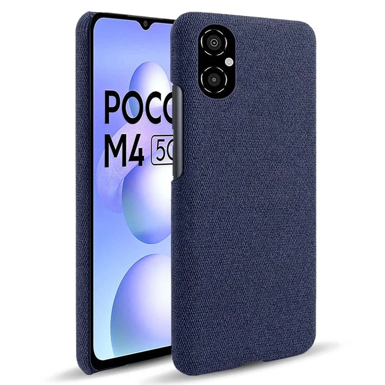 Per Xiaomi Poco M4 5G Coperchio Coperchio di Pelle Pello Couro Colore Solid Couro Resistante - Blu
