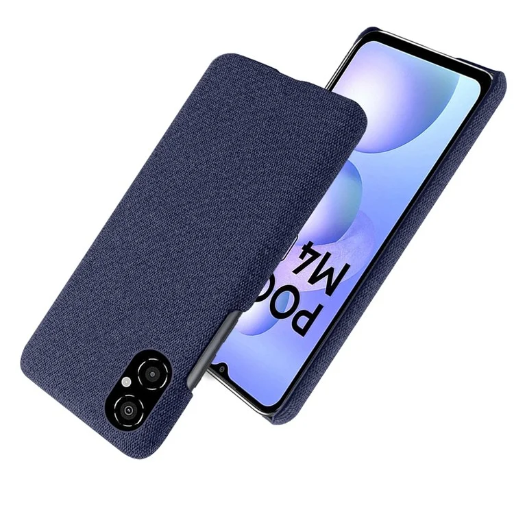 Per Xiaomi Poco M4 5G Coperchio Coperchio di Pelle Pello Couro Colore Solid Couro Resistante - Blu