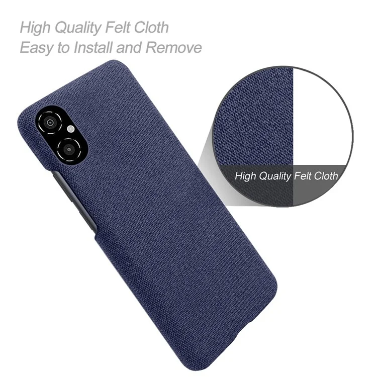 Per Xiaomi Poco M4 5G Coperchio Coperchio di Pelle Pello Couro Colore Solid Couro Resistante - Blu