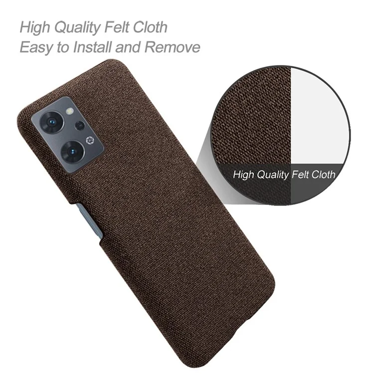 Für Oppo Reno7 A (Japan -version) 5G Well Protection Phone Case Stoff Textur Soft Touch Cover Mit Dual -card -slots - Braun