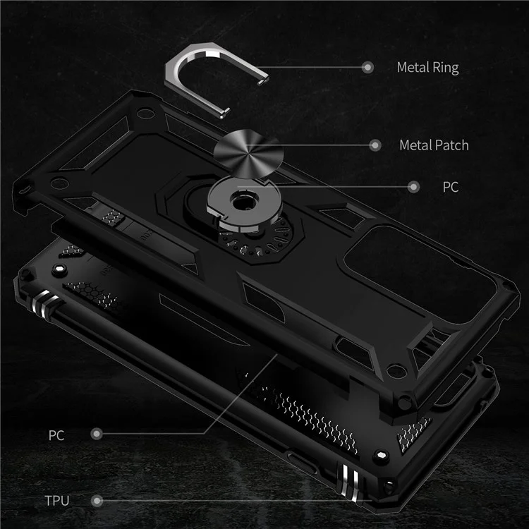 Per Motorola Moto G200 5G Soft TPU + Custodia Per il Telefono Per Cavellaggio Protettivo PC - Nero
