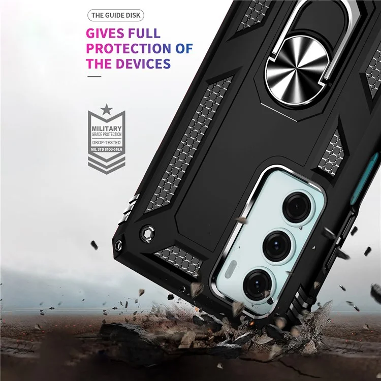 Per Motorola Moto G200 5G Soft TPU + Custodia Per il Telefono Per Cavellaggio Protettivo PC - Nero