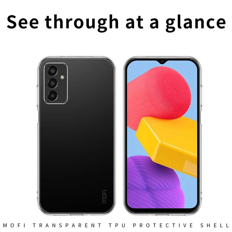 MOFI Für Samsung Galaxy M13 4G Kratzerresistente flexible TPU-Handyhülle Weiche kristallklare Handyhülle