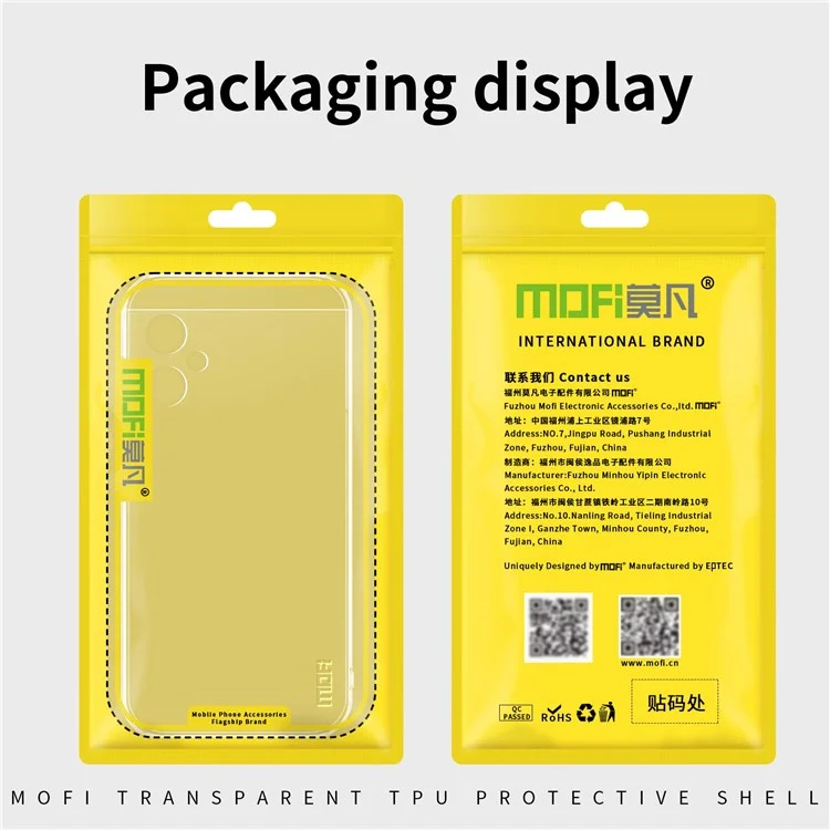 MOFI Transparent Soft TPU Case for Xiaomi Poco M4 5G, Scratch-resistant Protective Phone Cover