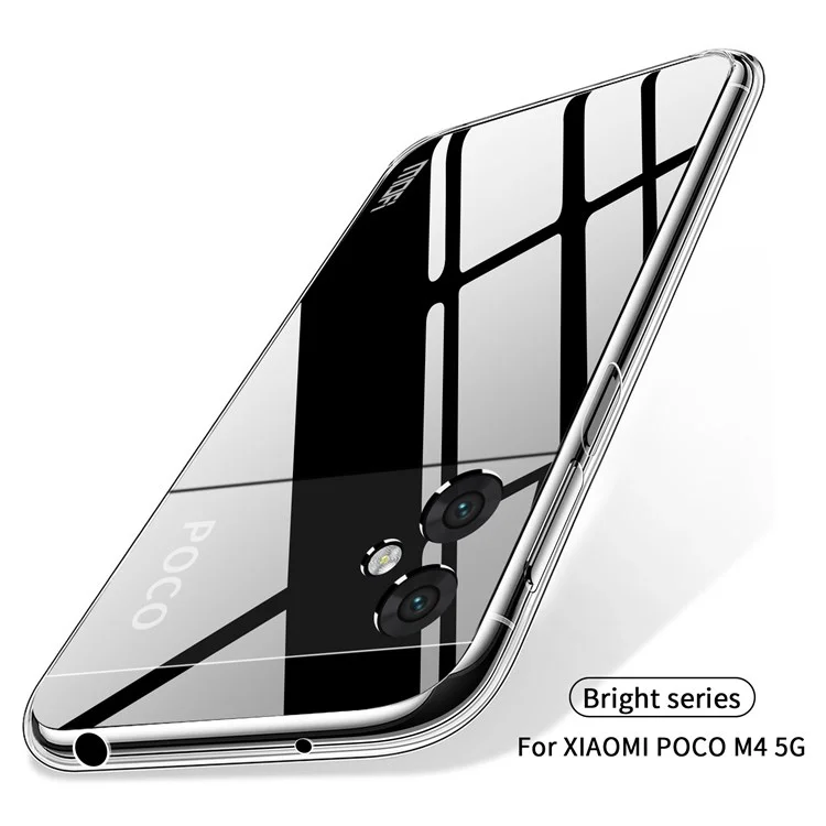 MOFI Transparent Soft TPU Case for Xiaomi Poco M4 5G, Scratch-resistant Protective Phone Cover