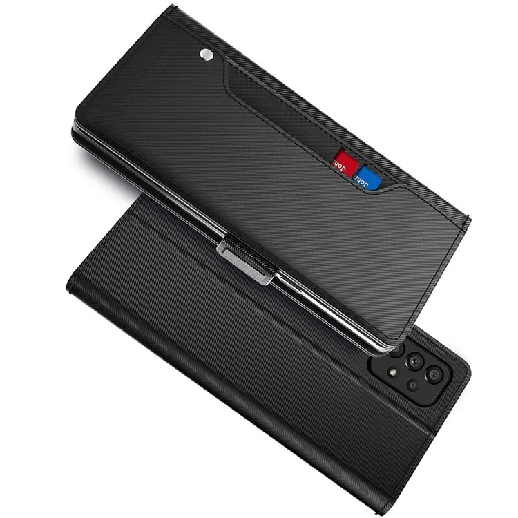 Per Iphone 13 Pro 6,1 Pollici in Pelle PU Petro Frip Copertura Magnetica Chiusura Mazione Funzione Foio Custodia Con Specchio Per il Trucco - Nero