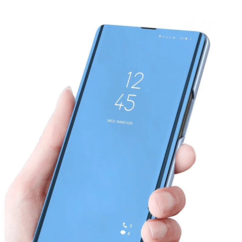 For iPhone 14 Plus Flip Leather Cover with Stand Full Body Protective Phone Case - Purple Blue