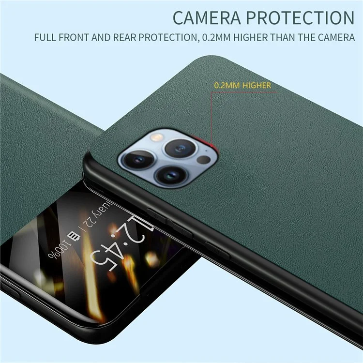Para Iphone 13 Pro 6,1 Polegadas Visualização Janela PU Couro Punto de Capa Slot Flip Folio Phone Case - Azul