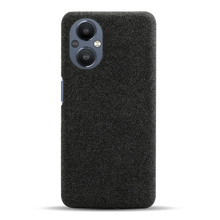 Étui de Protection Pour Oppo Reno8 Lite 5G, Couverture de Téléphone Hard pc Hard pc + en Tissu - le Noir