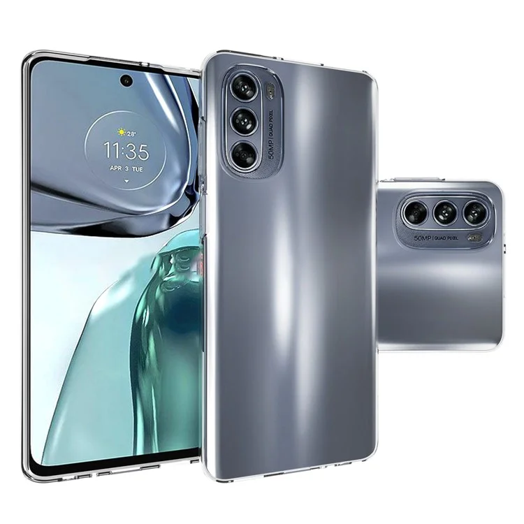 10 Stück / Packung für Motorola Moto G62 5G transparentes TPU-Handyhülle, präzise Ausschnitte, innenfreie Wassermarkierung, Handyhülle