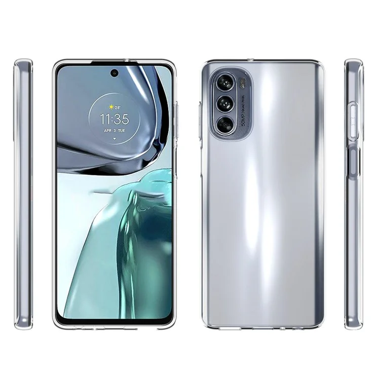 10 Stück / Packung für Motorola Moto G62 5G transparentes TPU-Handyhülle, präzise Ausschnitte, innenfreie Wassermarkierung, Handyhülle