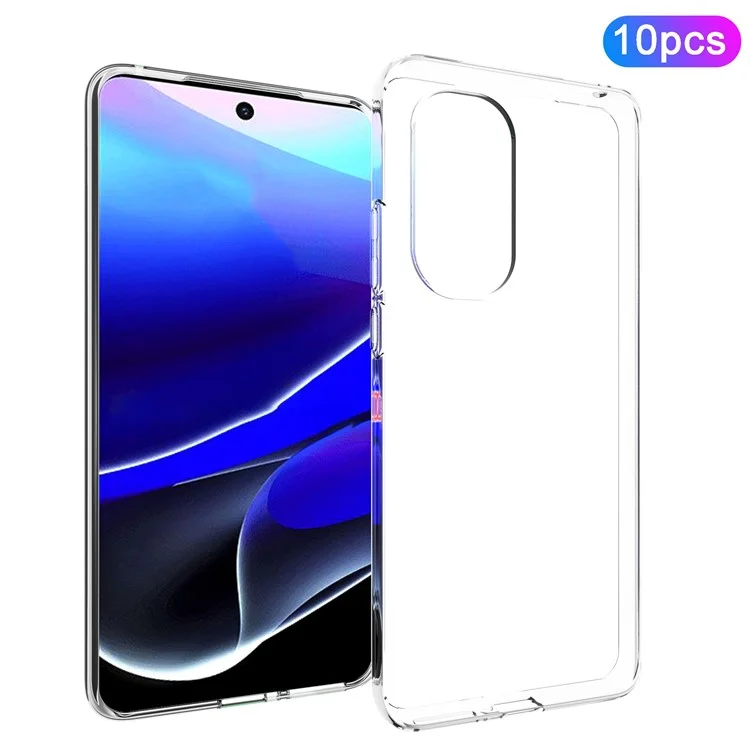10pcs / Emballage Pour Motorola Moto Edge 2022 Étui de Téléphone TPU Transparent Résistant Aux Goutters
