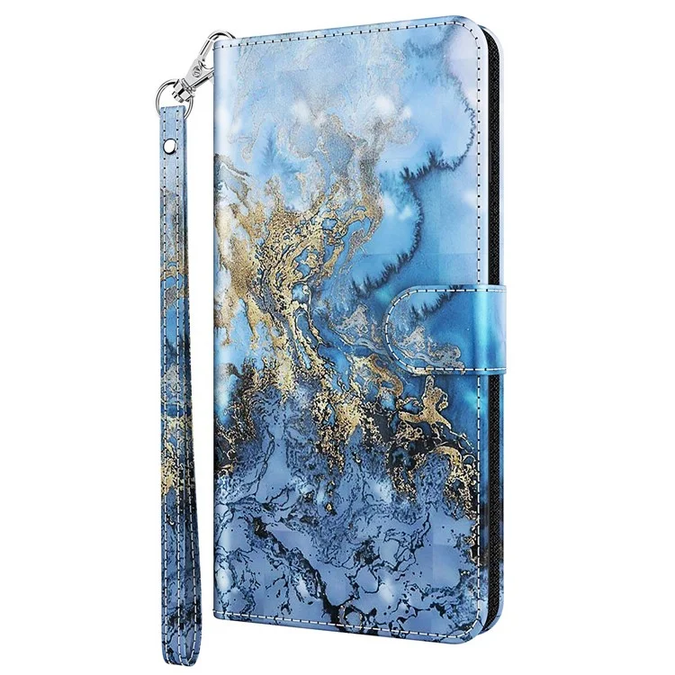 Per Samsung Galaxy A22 4G (versione UE) / M32 (versione globale) 4G / M22 4G Custodia per telefono in pelle PU anti-caduta con supporto 3D Pattern stampato, chiusura magnetica, custodia portafoglio con cinturino - Bauhinia Valley