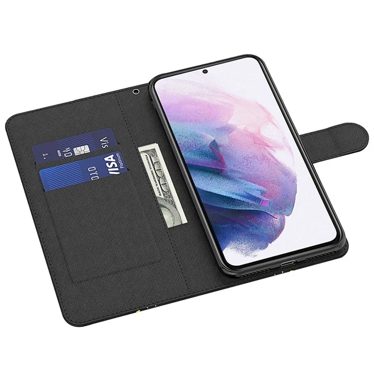 Für Samsung Galaxy A22 4G (EU -version) / M32 (globale Version) 4G / M22 4G Anti-fall-fall PU Leder Phone Ständer Hülle 3d-muster Gedrucktem Magnetverschluss Brieftasche Telefonabdeckung Mit Riemen - Panda Klettern