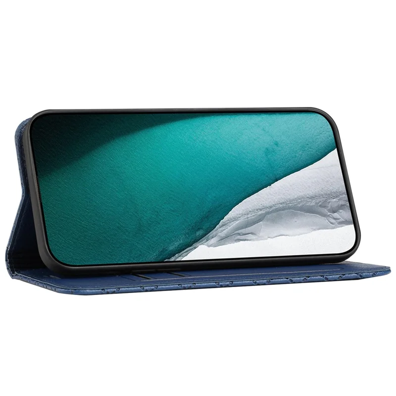 For Xiaomi Redmi Note 9 Pro 4G / 5G / Note 9S 4G / Note 9 Pro Max Full Protection Flip Wallet Case Rhombus Pattern Litchi Texture Magnetic PU Leather Phone Cover - Blue