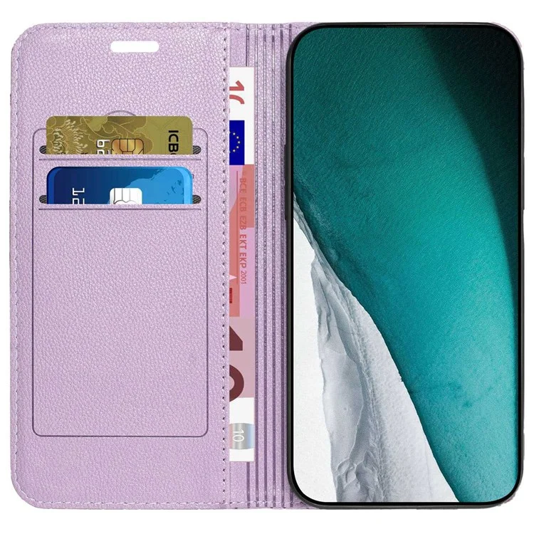 Pour Xiaomi Redmi Note 10 4G / Modèle de Rhombus à Disposition 10S Texture Litchi Texture Portefeuille Portefeuille Anti-scratch Couverture de Téléphone Mobile - Violet