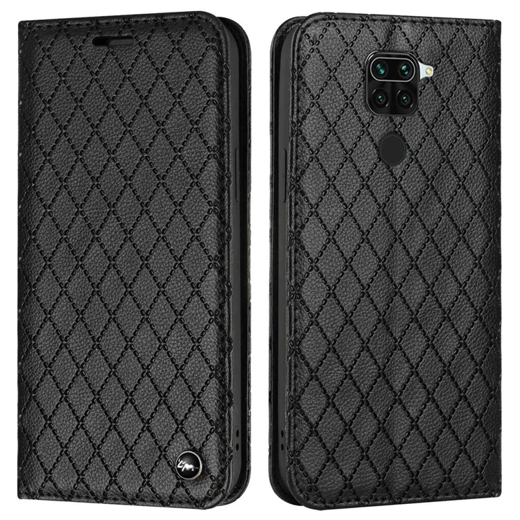 Для Xiaomi Redmi Note 9 / Redmi 10x 4G Rombus Patter - Черный