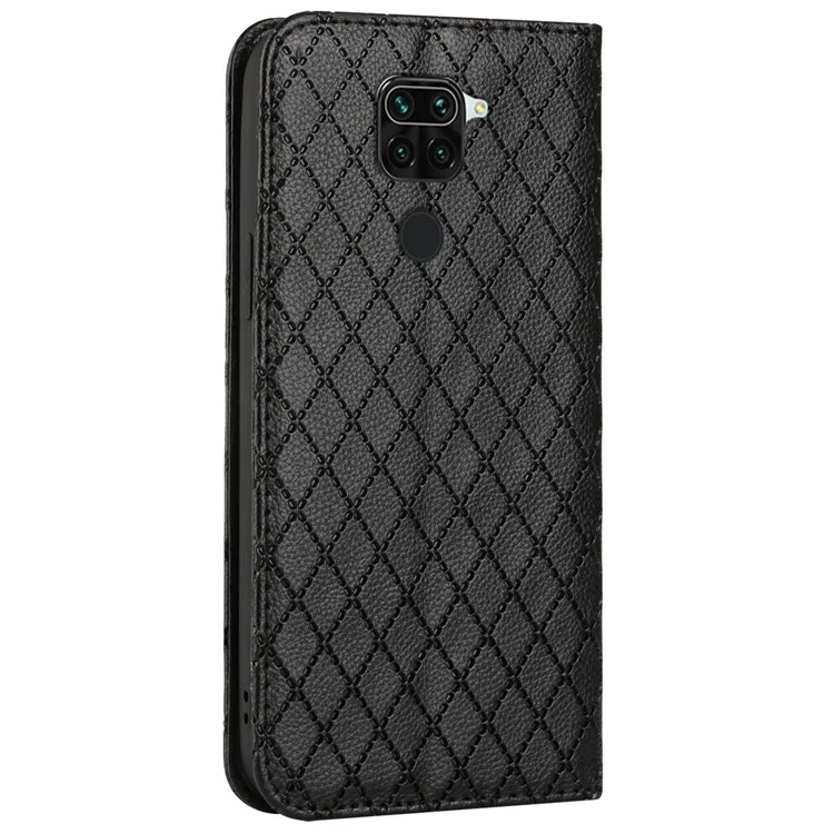Для Xiaomi Redmi Note 9 / Redmi 10x 4G Rombus Patter - Черный