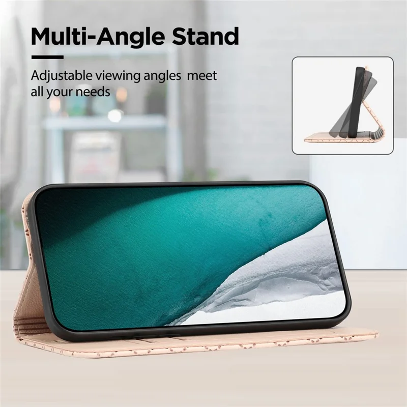 For Oppo A54 5G/A74 5G/A93 5G Litchi Texture Phone Wallet Case with Rhombus Pattern RFID Blocking Protective Cover Viewing Stand - Yellow