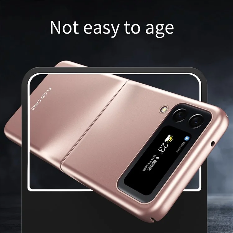 Para Samsung Galaxy Z Flip4 5g Skin-touch Feeling Ultra-slim Antifingprint Eletroplatação Matte Hard PC Caixa de Telefone PC Capa - Roxo