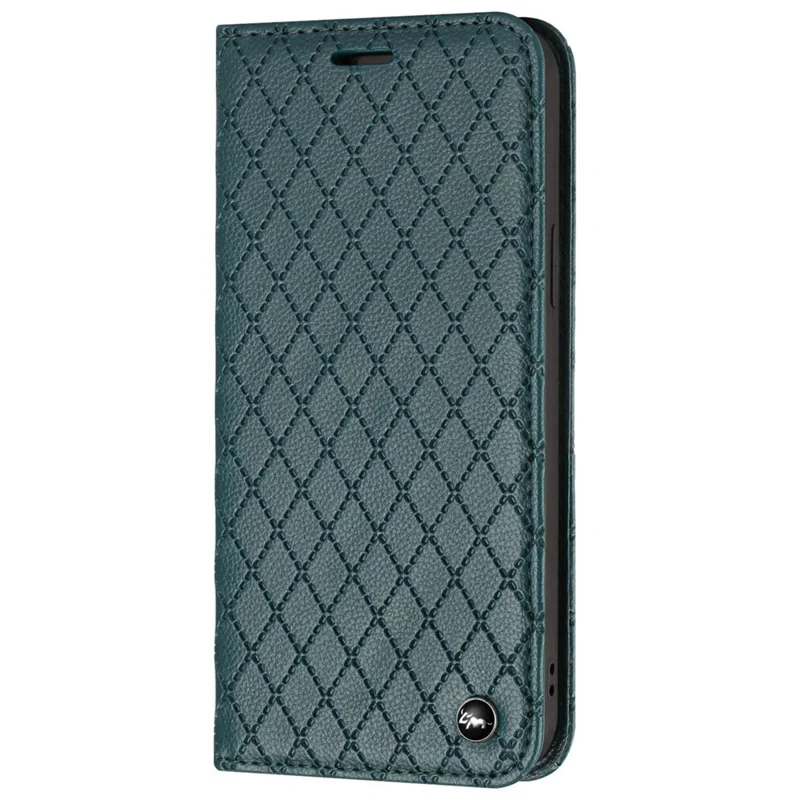 Litchi Texture Protective Case for Google Pixel 7 Pro Shockproof Folio Flip Cover with Wallet Rhombus Pattern Embossed PU Leather Stand Case RFID Blocking Phone Cover - Green