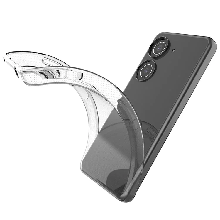 Para Asus Zenfone 9 5G Super Clear TPU TPU Teléfono Caja de Protección Contra el Teléfono Antiadio