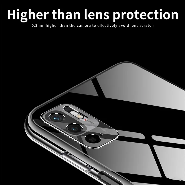 MOFI Phone Case Bag For Xiaomi Redmi Note 10 5G / Redmi Note 10T 5G / Poco M3 Pro 5G / 4G, Soft TPU Transparent Anti-fall Shockproof Phone Shell