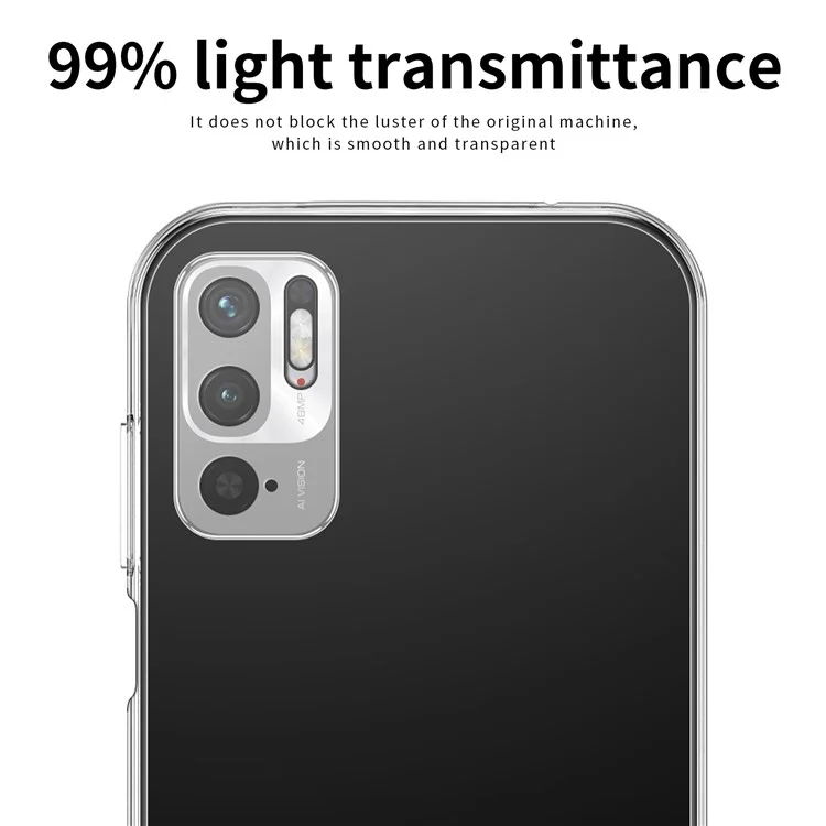MOFI Phone Case Bag For Xiaomi Redmi Note 10 5G / Redmi Note 10T 5G / Poco M3 Pro 5G / 4G, Soft TPU Transparent Anti-fall Shockproof Phone Shell