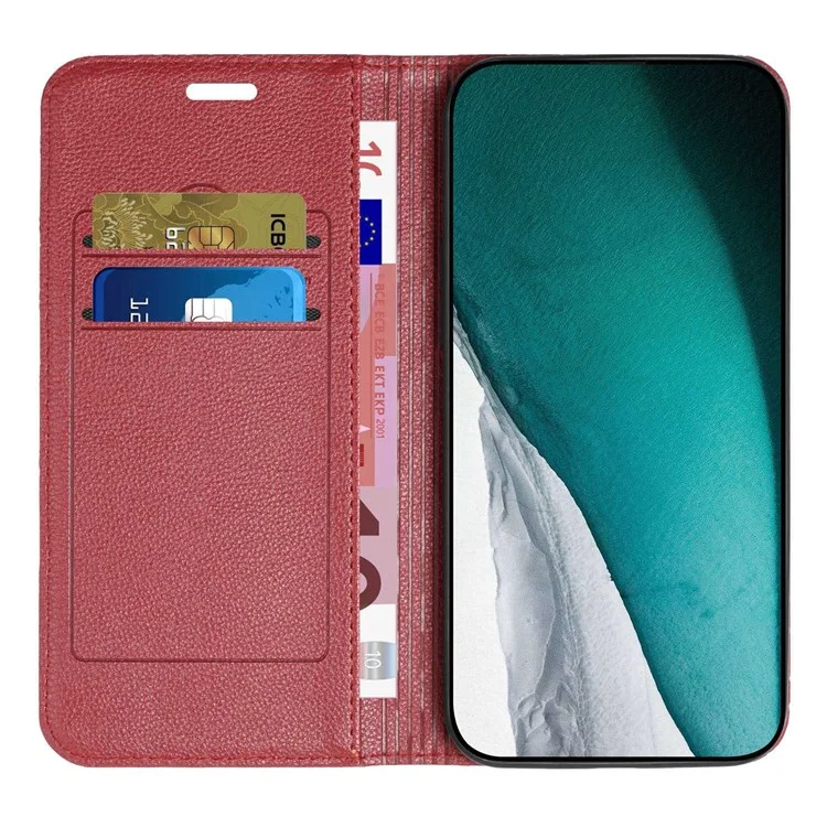For Samsung Galaxy S22 Ultra 5G Rhombus Embossing Litchi Texture PU Leather Full-protection Cover RFID Blocking Phone Stand Wallet Case - Red