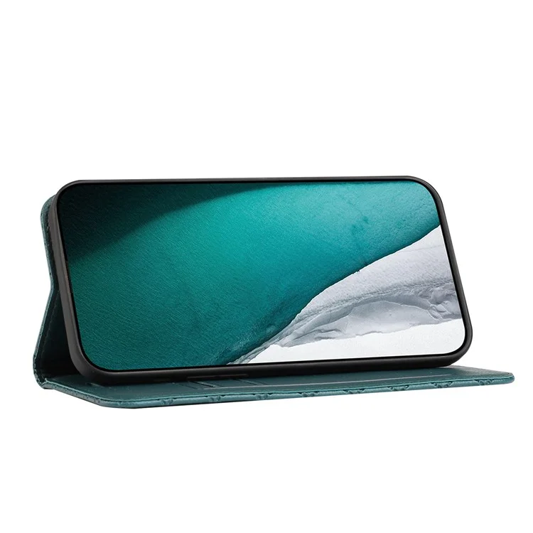 For Samsung Galaxy S21+ 5G / S30+ 5G Rhombus Embossing Litchi Texture PU Leather Drop-proof Cover RFID Blocking Phone Stand Wallet Case - Green
