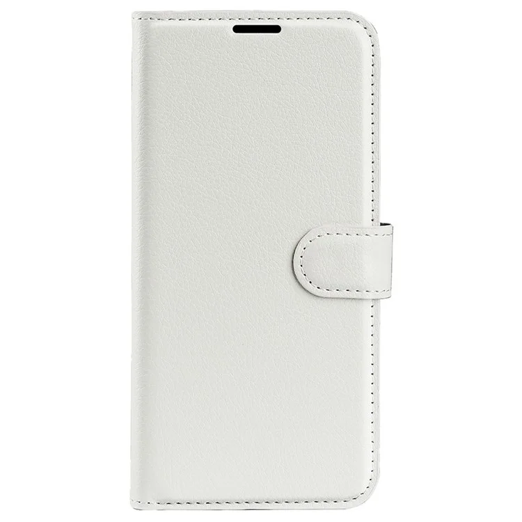 Litchi Texture Wallet Case de Teléfono Para Nokia G11 Plus 4G, Visioning st Stand PU Leather Propolte Folio Folio Flip Cover - Blanco