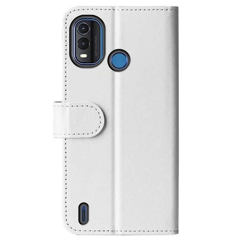 PU Leather Crazy Horse Texture Protective Cover for Nokia G11 Plus 4G, Folio Flip Wallet Stand Magnetic Clasp Phone Case - White