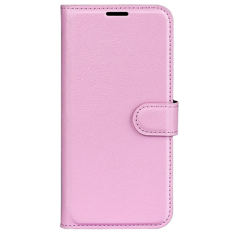 Litchi Texture PU Кожаный Чехол Для Nokia G11 Plus 4G, Амортизаторная Подставка Для Кошелька Flio Flip Phone - Розовый