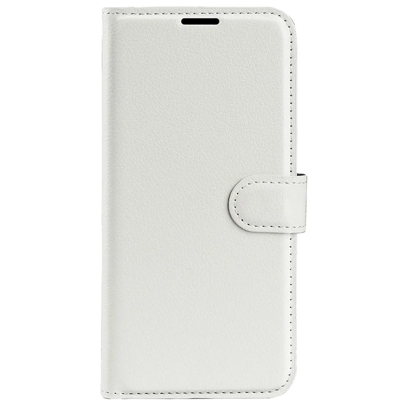 Litchi Texture PU Leather Case for Nokia G21 Plus 4G Shockproof Wallet Stand Folio Flip Phone Cover - White