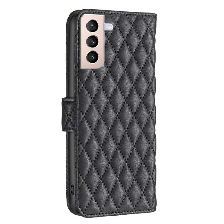 Binfen Color Для Samsung Galaxy S21+ 5G Covere Cover Cover, BF Style-14 Отпечатано Ромб-рисунок. - Черный