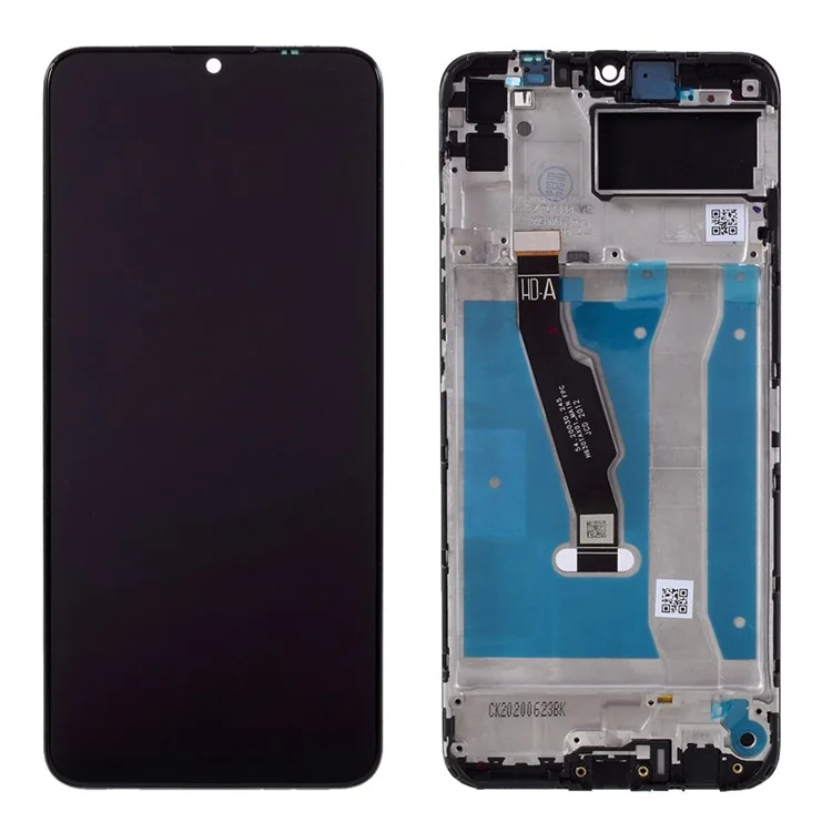 Für Honor 9A / Huawei Enjoy 10e / Y6p Grad S LCD-Bildschirm und Digitizer-Baugruppe + Rahmenteil (ohne Logo)